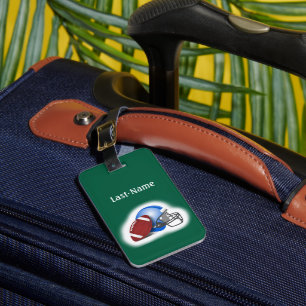 Étiquette À Bagage Football - avec Football & Casque personnaliser