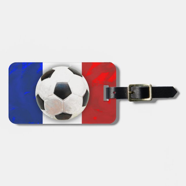 Étiquette À Bagage Football français (Devant horizontal)