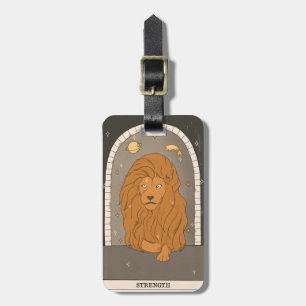 Étiquette À Bagage Force du lion de la carte tarot arcana majeure