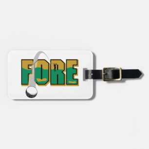 Étiquette À Bagage Fore Golf Ball et joueurs