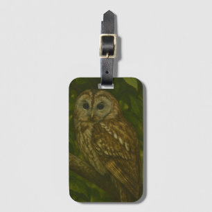 Étiquette À Bagage Forest Sentinel - Tawny Owl Wildlife Art