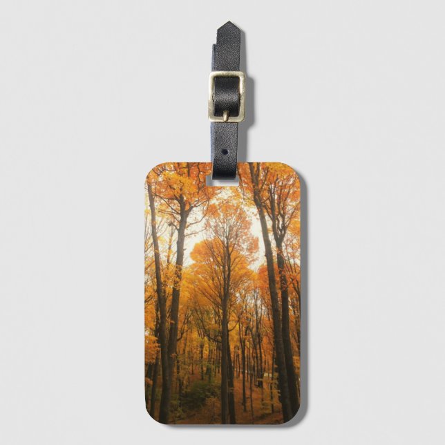 Étiquette À Bagage Forêt d'Orange (Devant Vertical)