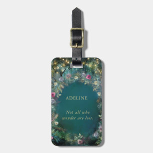 Étiquette À Bagage Forêt enchantée Citation Rose Fée Woodland