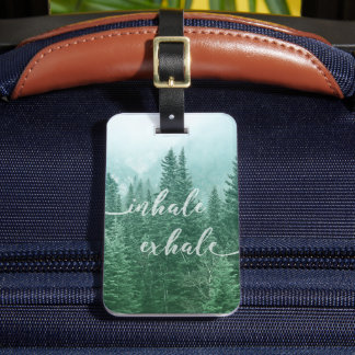 Étiquette À Bagage Forêt Inhale Exhale Citation Motivationnelle Natur