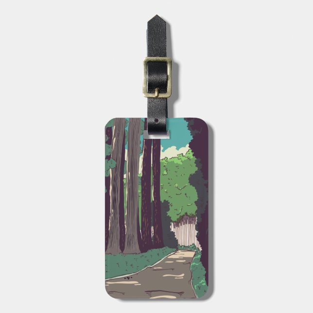Étiquette À Bagage Forêt japonaise (Devant Vertical)