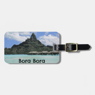 Étiquette À Bagage Formation rêveuse d'atoll de Bora Bora Tahiti de