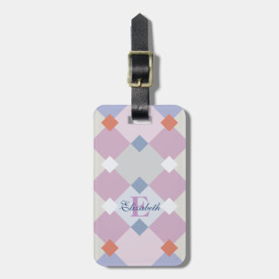Étiquette À Bagage Forme de diamant géométrique adorable personnalisé