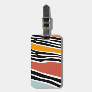 Étiquette À Bagage Formes abstraites colorées avec design d'impressio