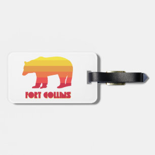 Étiquette À Bagage Fort Collins Colorado Ours arc en ciel