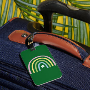 Étiquette À Bagage Four Leaf Clover Rainbow St Patrick's Day