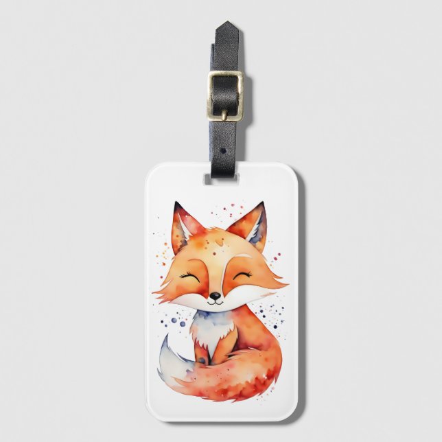 Étiquette À Bagage Fox (Devant Vertical)