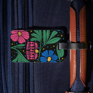 Étiquette À Bagage Foxtrot Delta Tango Flower Boho