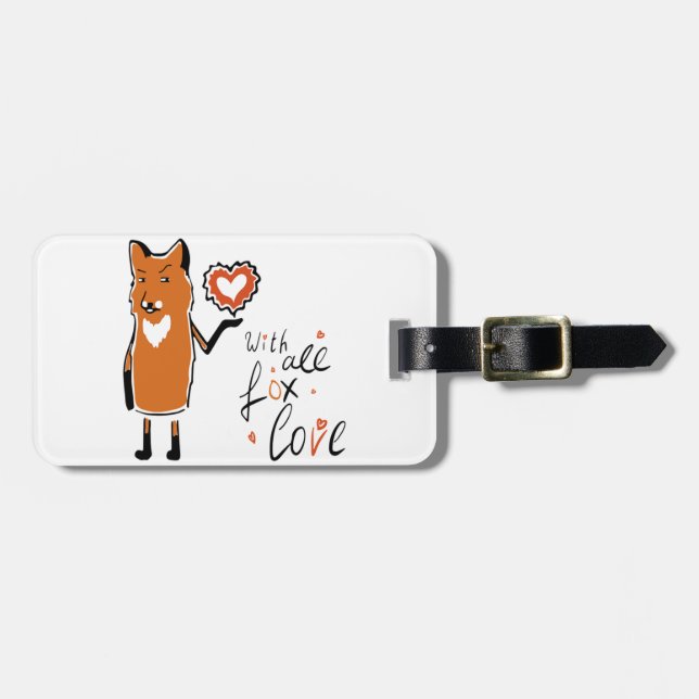 Étiquette À Bagage Foxy Love (Devant horizontal)