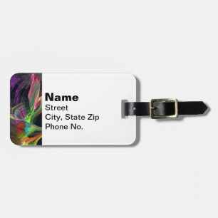 Étiquette À Bagage Fractale - Hibou en piqué