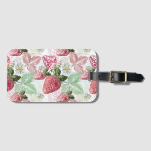 Étiquette À Bagage Fraise, baie, rouge, frais, mûr, sucré, nourriture