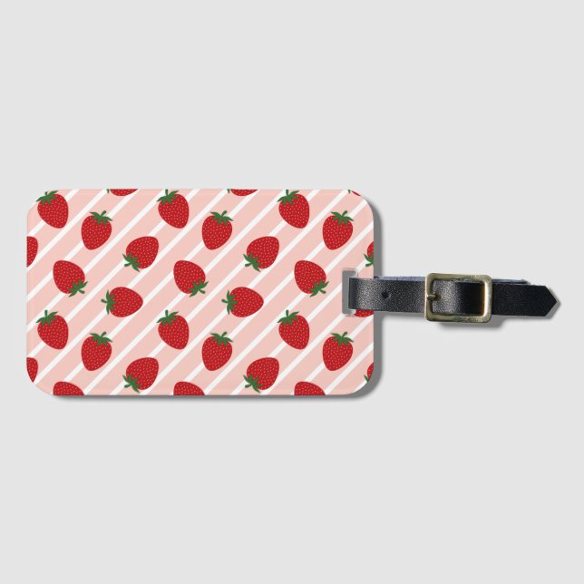 Étiquette À Bagage Fraise délice (Devant Horizontal)