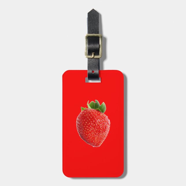 Étiquette À Bagage Fraise d'été (Devant Vertical)