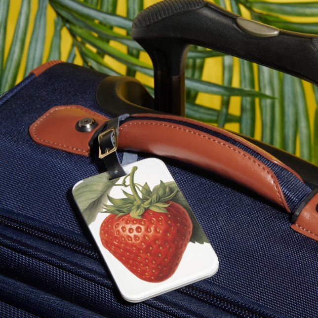 Étiquette À Bagage Fraise vintage  (Insitu Rectoal 1)