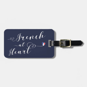 Étiquette À Bagage Français au modèle d'étiquette de bagage de coeur,