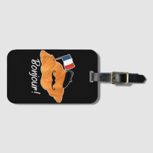 Étiquette À Bagage Français Croissant Lover France Drapeau Francophil