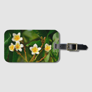 Étiquette À Bagage Frangipani jaune