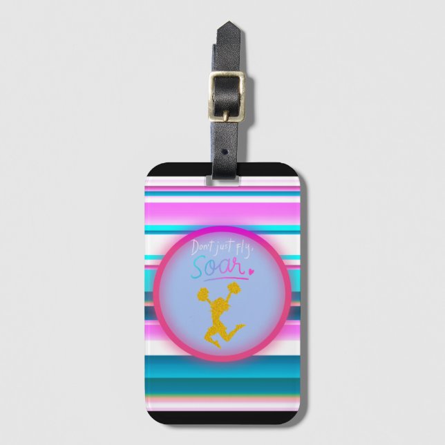 Étiquette À Bagage Frappe "Ne vous contentez pas de voler, de sauter" (Devant Vertical)