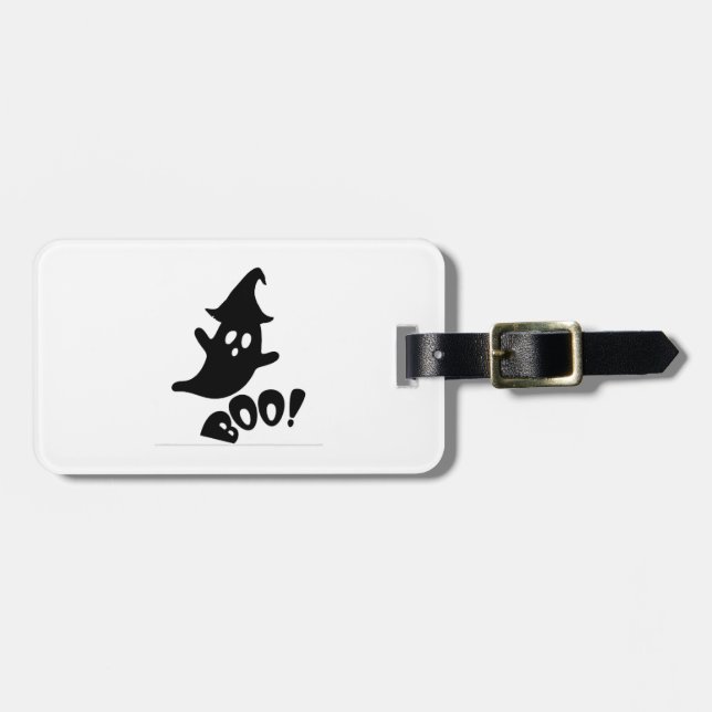 Étiquette À Bagage Frayeur d'Halloween                 (Devant horizontal)