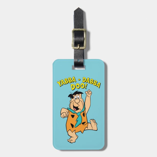 Étiquette À Bagage Fred Flintstone Yabba-Dabba Doo ! (Devant Vertical)