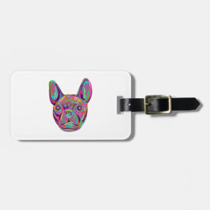 Étiquette À Bagage French Bulldog Tête Française Pop style art