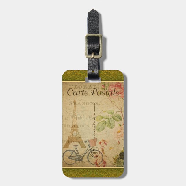 Étiquette À Bagage French Postcard Luggage Tag (Devant Vertical)