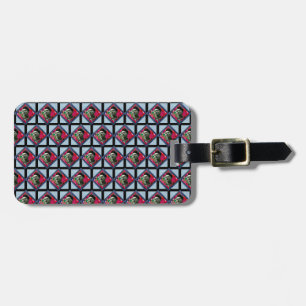 Étiquette À Bagage Frida Kahlo Retro Pink Denim