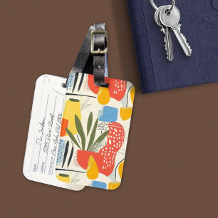 Étiquette À Bagage Fuavisme Style Coloris Vibrants Pot Jardin