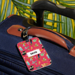 Étiquette À Bagage Fun Wizard of Oz on red children's design