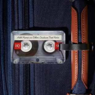 Étiquette À Bagage Funny 80's Cassette