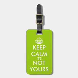 Étiquette À Bagage Funny Apple Green Keep Calm étiquette bagages