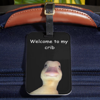 Étiquette À Bagage Funny Duck Meme – “Welcome to My Crib” Cute Animal