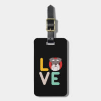 Funny I Love Miniature Schnauzer I Heart Amoureux 