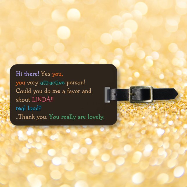 Étiquette À Bagage Funny Shout Mon nom Humour Custom Travel Bagages (Funny Shout My Name Humor Custom Travel Luggage Luggage Tag)