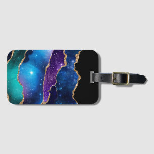 Étiquette À Bagage Galaxy Agate Series Design