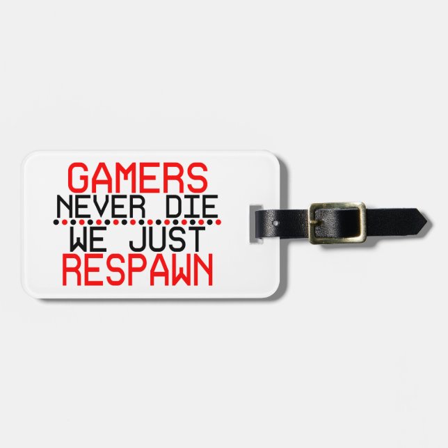 Étiquette À Bagage Gamers Respawn (Devant horizontal)
