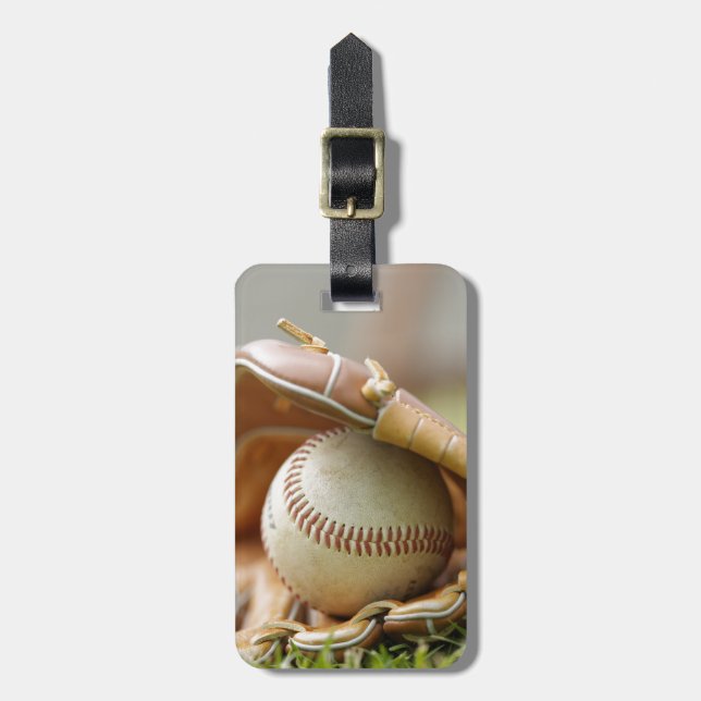 Étiquette À Bagage Gant et boule de base-ball (Devant Vertical)