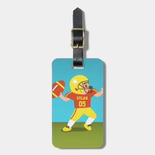 Étiquette À Bagage Garçon de football américain Enfants Personnalisé