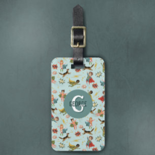 Étiquette À Bagage Garçons Cool Superhero Monogramme et nom Enfants