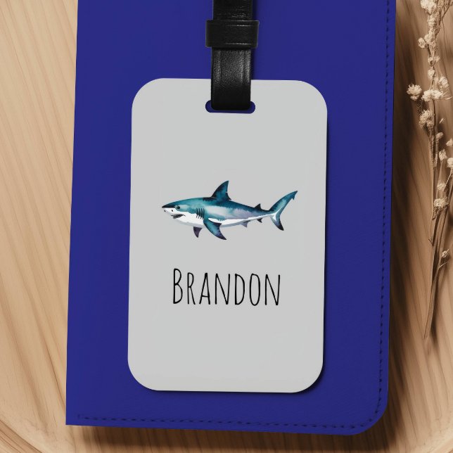Étiquette À Bagage Garçons Mignon Requin Enfants (Créateur téléchargé)