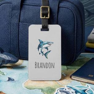 Étiquette À Bagage Garçons Requin Mignon Enfants