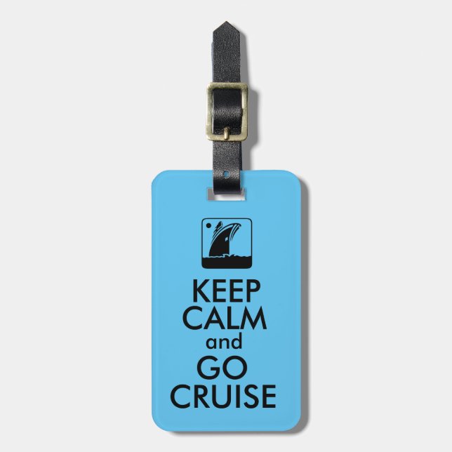 Étiquette À Bagage Gardez la croisière calme (Devant Vertical)