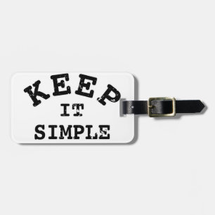 Étiquette À Bagage Gardez-la simple typographie