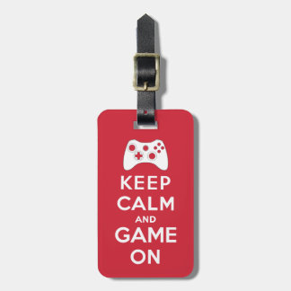 Étiquette À Bagage Gardez le calme et le jeu dessus