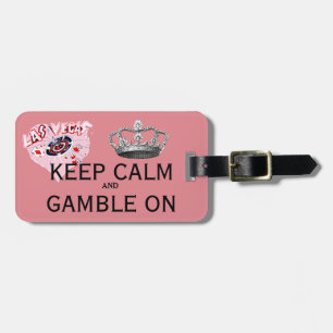 Étiquette À Bagage Gardez le rose calme de Las Vegas