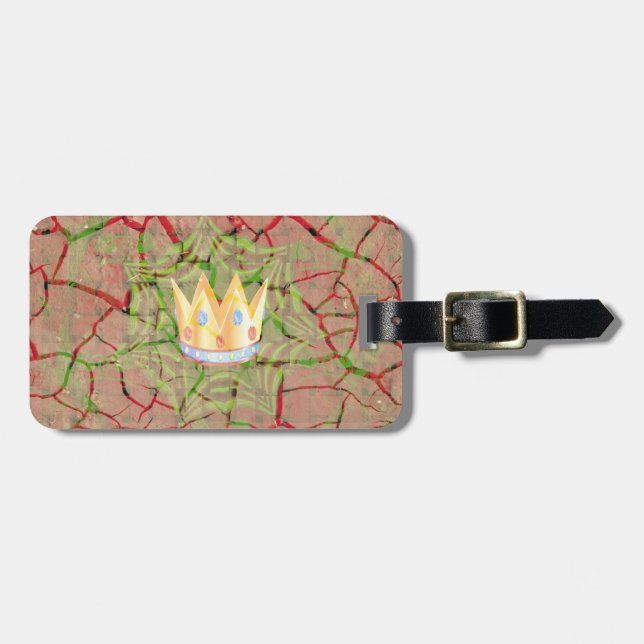 Étiquette À Bagage Gardez-le simple : Cracked Earth Royal Clarity Art (Devant horizontal)